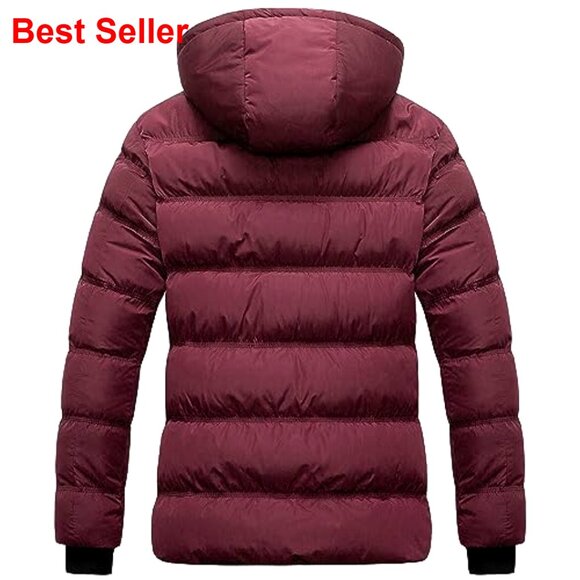 Women's Waterproof Puffer Ski Jacket with Detachable Hood, Winter Coat - Picture 2 of 6